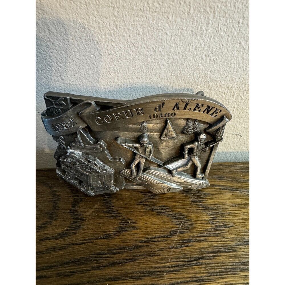 1982 Registered Edition # 64 Siskiyou belt buckle Coeur d' Alene Idaho gorgeous - Picture 5 of 6